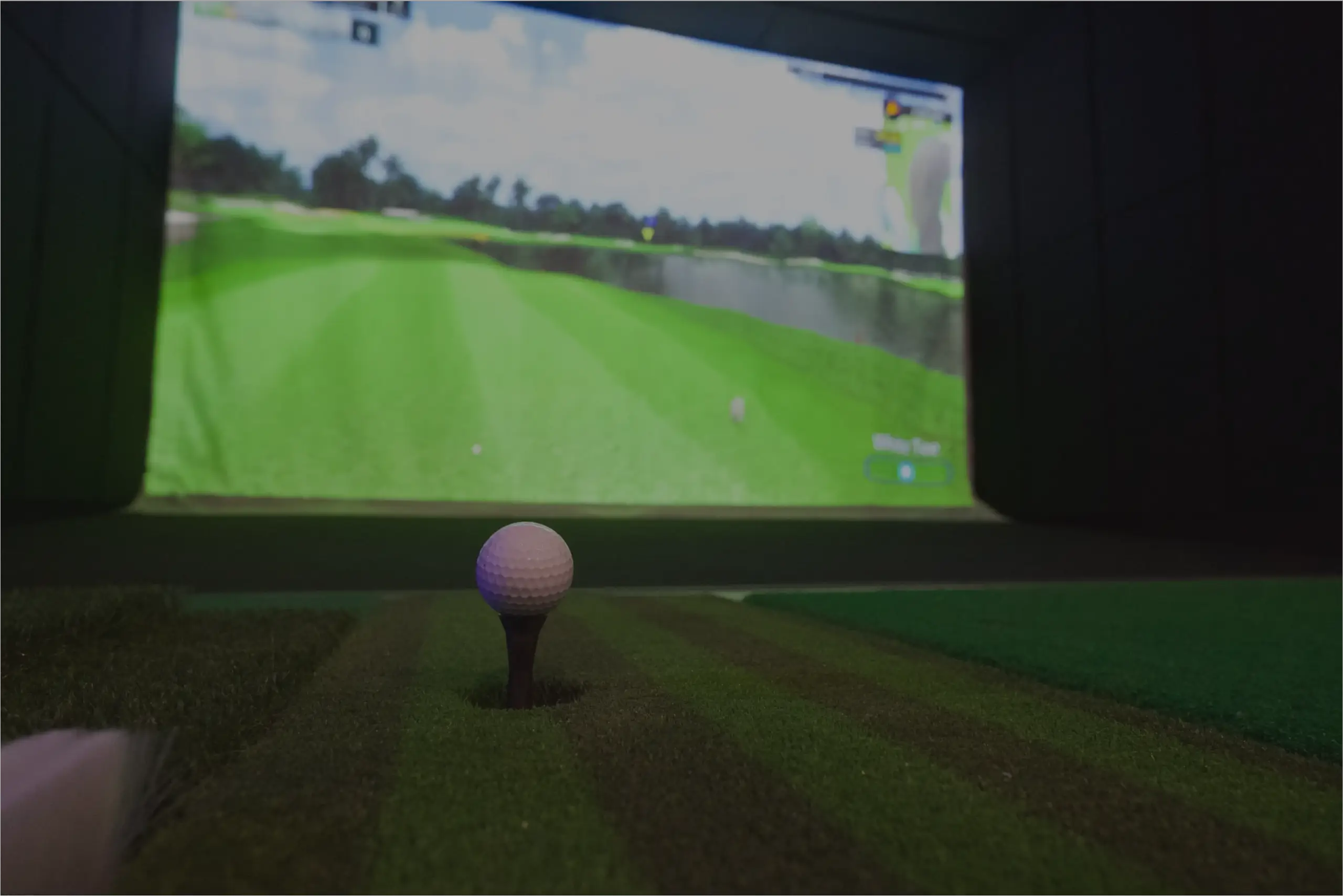 Ladies enjoying high-tech golf simulators at HV Pickleball & Golf Center