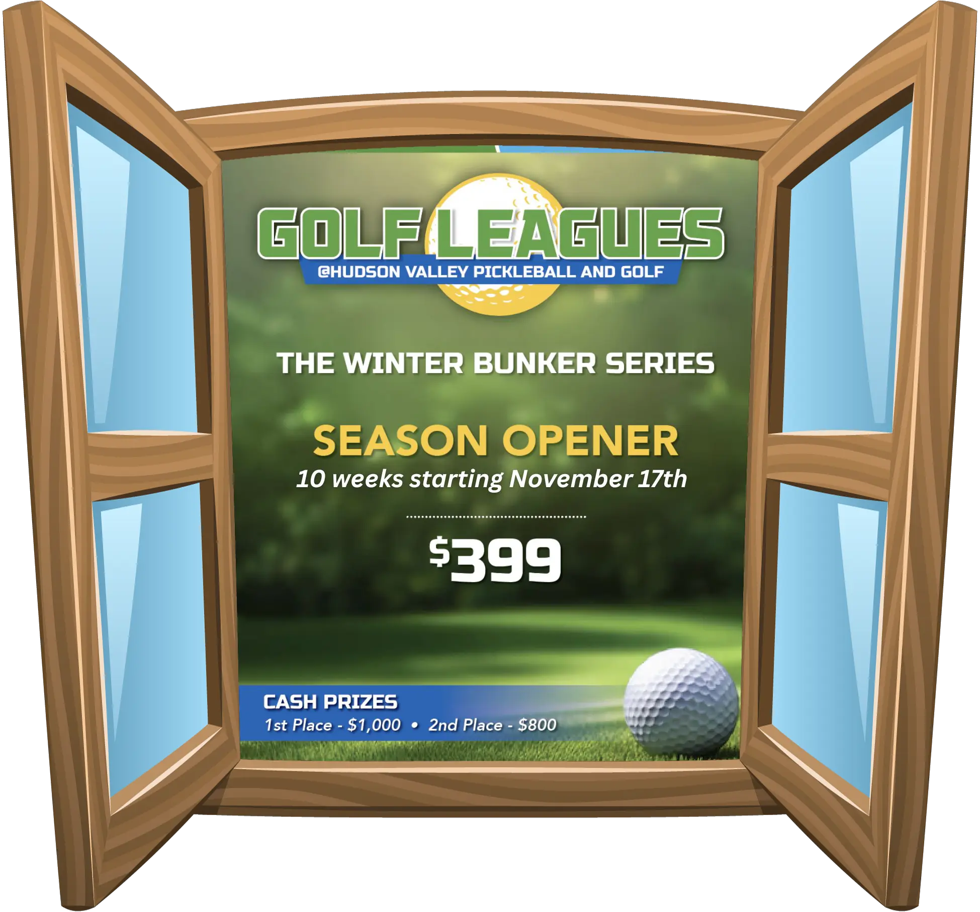 Winter Golf Window
